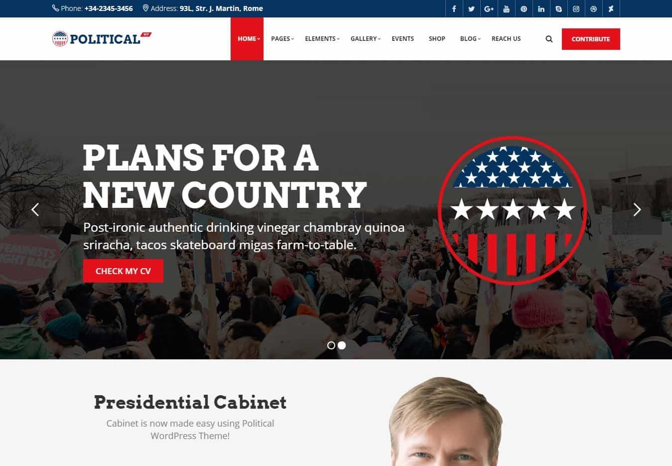 Election Campaign Web Design Screenshot Election Campaign Web Design Screenshot