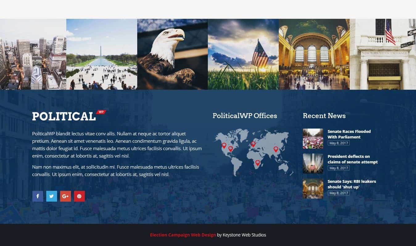 Election Campaign Web Design with Social Media Integration Election Campaign Web Design with Social Media Integration