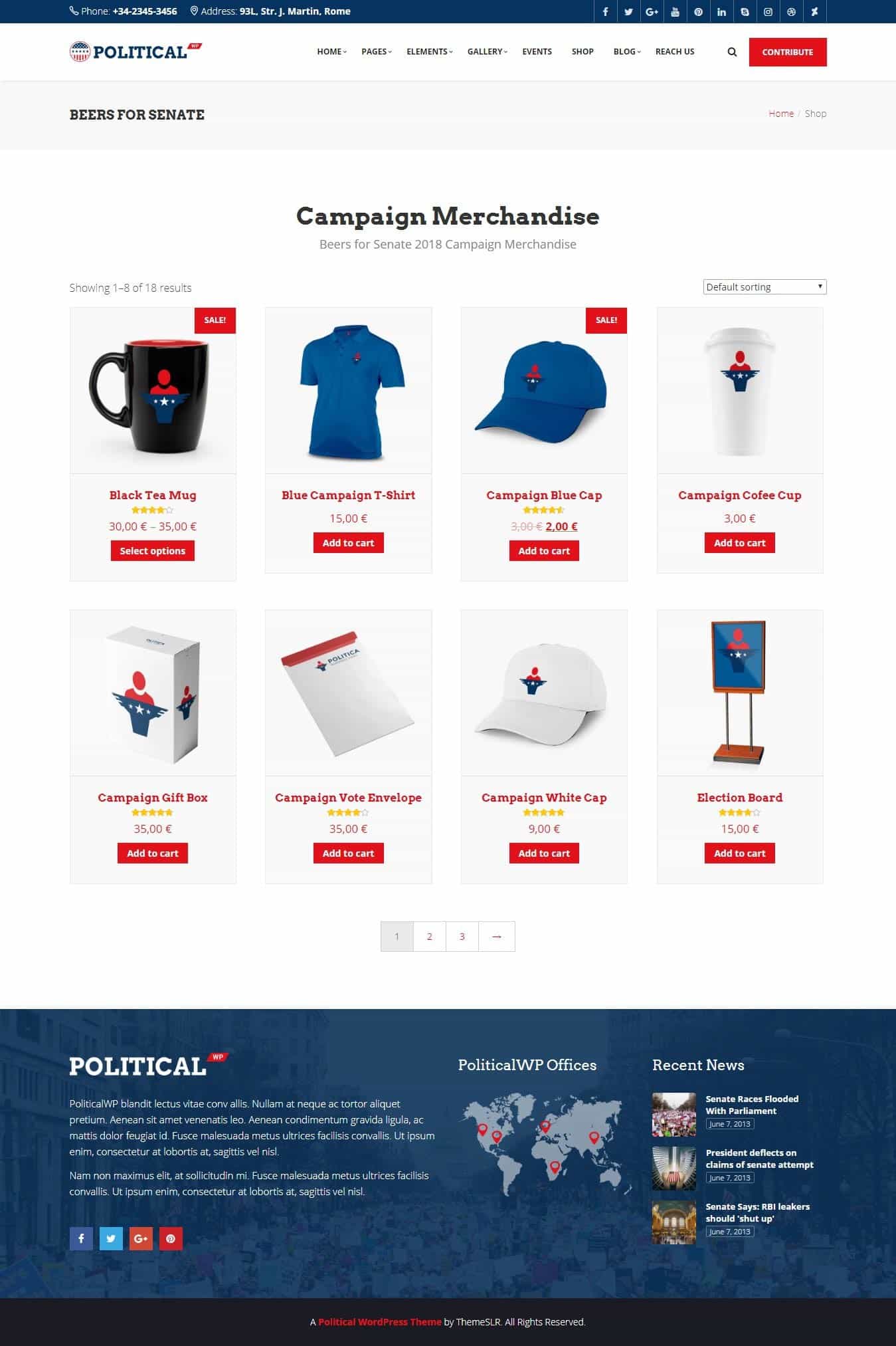 Election Campaign Store Web Design Election Campaign Store Web Design